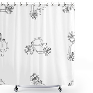 Personality  Bicycles Background Shower Curtains