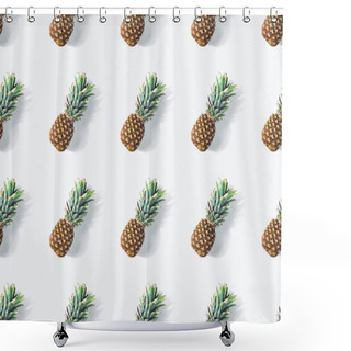Personality  Pattern With Fresh Pineapples  Shower Curtains