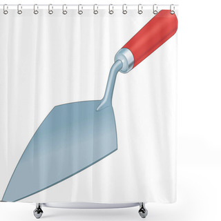 Personality  Masonry Trowel Vector Illustration Shower Curtains