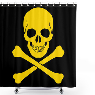 Personality  Skull And Cross-bones Shower Curtains