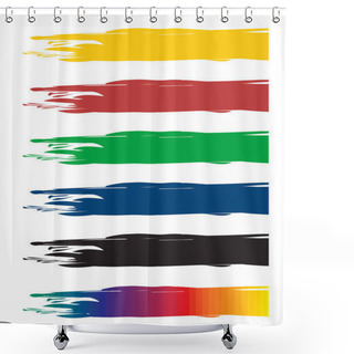 Personality  Multicolored Paint Smears Shower Curtains