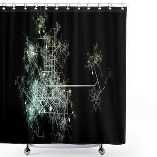 Personality  City Blueprints Shower Curtains