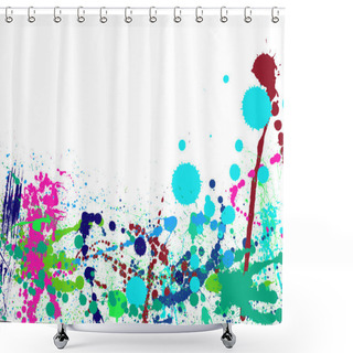 Personality  Colorful Paint Splashes Background Shower Curtains