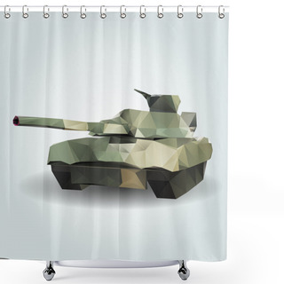 Personality  Abstract Tank. Vector Illustration. Shower Curtains