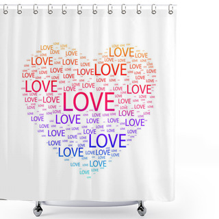 Personality  Heart Of Love. Vector Illustration Shower Curtains