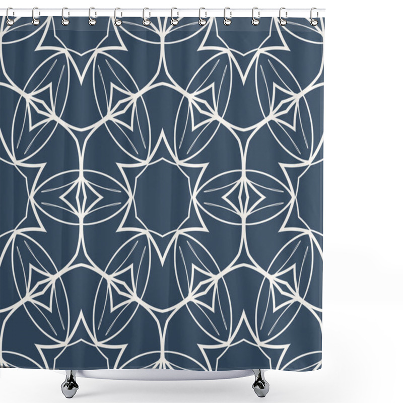 Personality  symmetric geometrical ornament shower curtains
