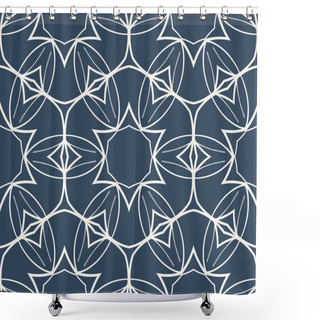 Personality  Symmetric Geometrical Ornament Shower Curtains