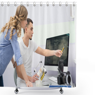 Personality  Dentist And Patient Shower Curtains