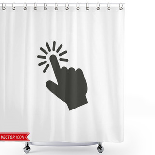 Personality  Touch  - Vector Icon. Shower Curtains