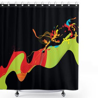 Personality  Abstract Background Shower Curtains