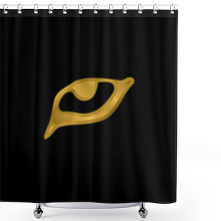 Personality  Animal Eye Gold Plated Metalic Icon Or Logo Vector Shower Curtains