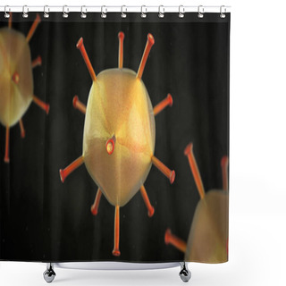 Personality  3D Illustration Of Adenovirus Virus Shower Curtains