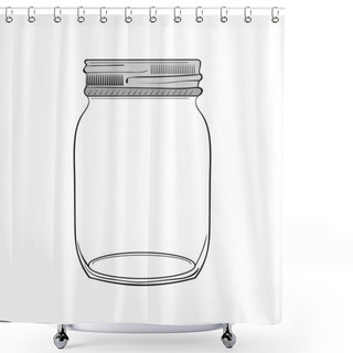 Personality  Hand Drawn Jar Shower Curtains