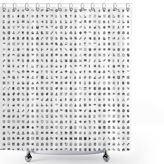 Personality  700 Universal Icons Shower Curtains