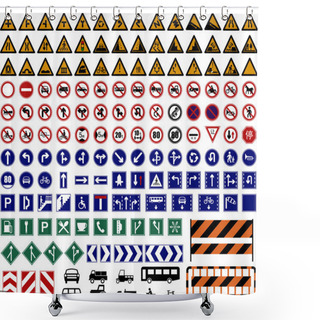 Personality  Traffic Sign Shower Curtains