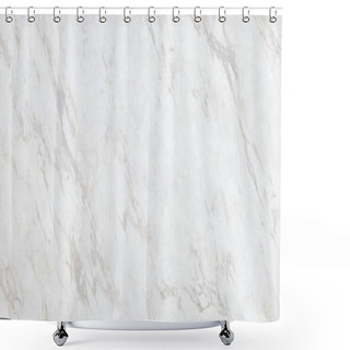 Personality  Marble Texture White Background Shower Curtains