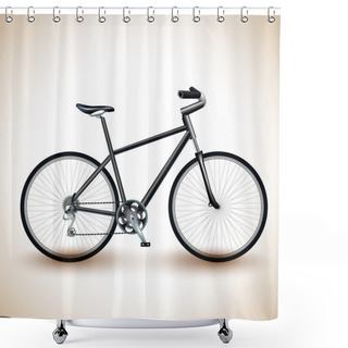 Personality  Vector Illustration Of A Bike. Shower Curtains