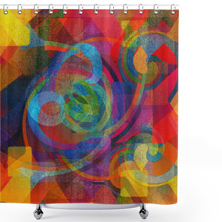 Personality  Abstract Shabby Motley Surface Shower Curtains