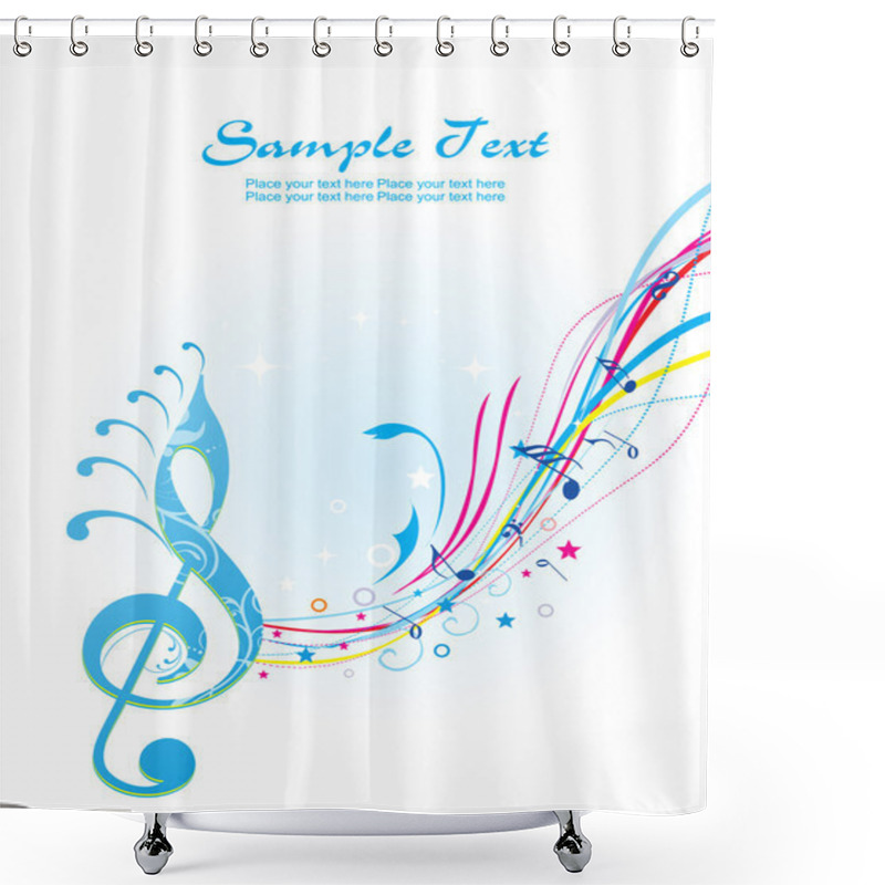 Personality  Illustration Of Musical Background Shower Curtains