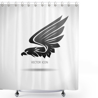 Personality  Icon With Wings Shower Curtains