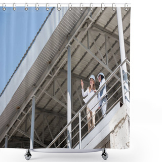 Personality  Architects In Formal Wear Talking At Construction Shower Curtains