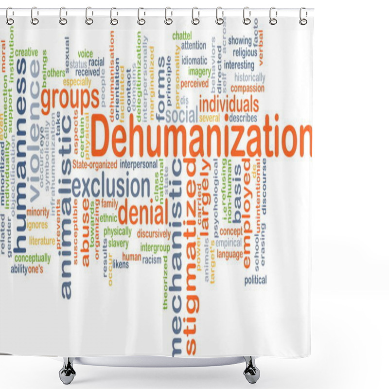 Personality  Dehumanization Background Concept Shower Curtains