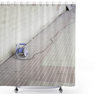 Personality  Extension Cable Construction Shower Curtains