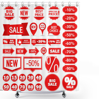 Personality  Sale Banners, Labels And Stickers Shower Curtains