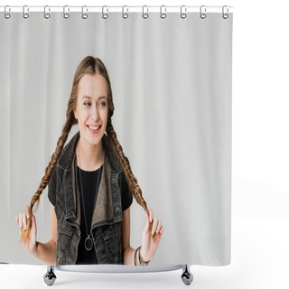 Personality  Attractive Blonde Woman  Shower Curtains