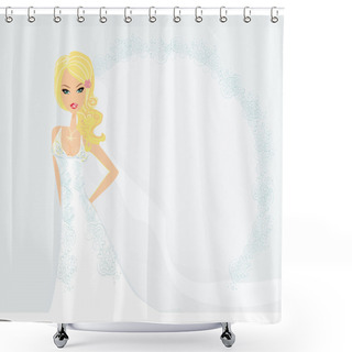 Personality  Beautiful Bride Card Shower Curtains