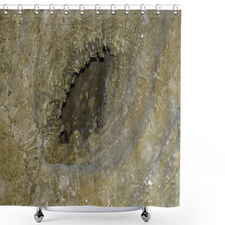 Personality  Natural Created Hole In A Cave With A Lot Of Water Drops Shower Curtains