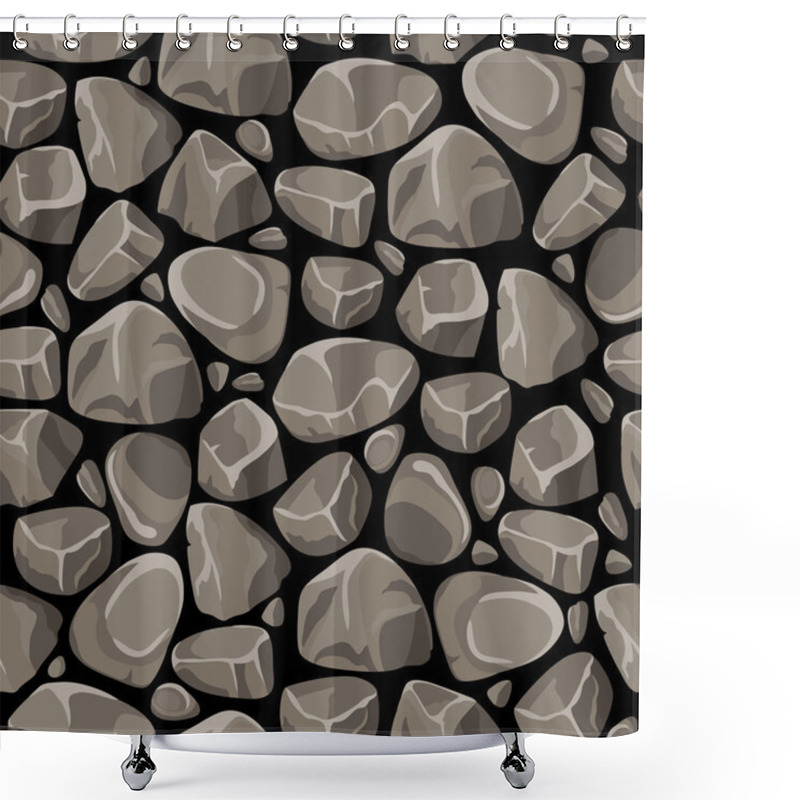 Personality  Rock Stone Seamless Pattern shower curtains