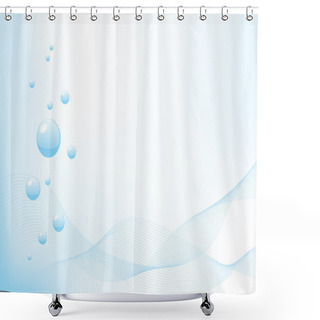 Personality  Blue Bubbles Background Shower Curtains