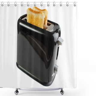 Personality  Toaster With Bread Slices Shower Curtains
