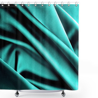 Personality  Luxury Emerald Green Silk Background. Shower Curtains
