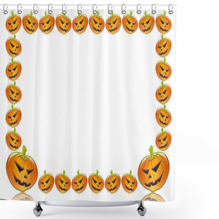 Personality  Halloween Frame Shower Curtains