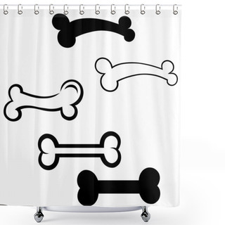 Personality  Dog Bone Shower Curtains