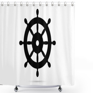 Personality  Helm Icon Vector Illustration Isolated, Symbol Flat Shower Curtains