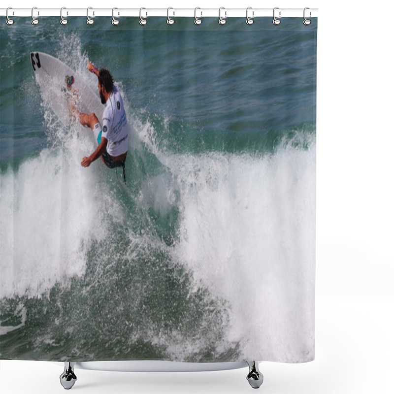 Personality   Australian Open Of Surfing,  Surfer Competes Shower Curtains