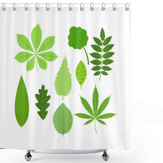 Personality  Leave Icon Vector Illustration. Shower Curtains