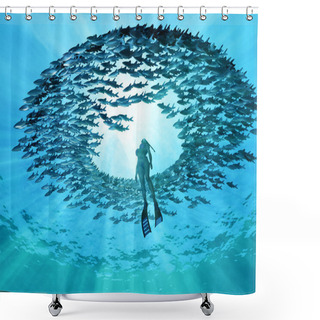 Personality  Eye Of The Ocean Shower Curtains