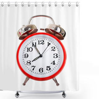 Personality  Red Alarm Clock Shower Curtains