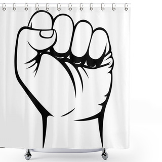 Personality  Man Clenched Fist Shower Curtains