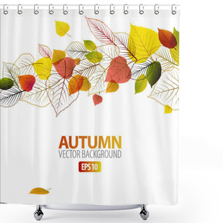 Personality  Vector Autumn Abstract Floral Background Shower Curtains