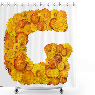 Personality  Letters From Alphabet From Flowers Shower Curtains