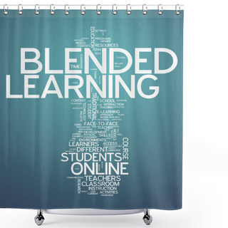 Personality  Word Cloud Blended Learning Shower Curtains