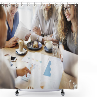 Personality  Business Team Have Meeting    Shower Curtains