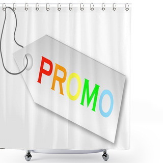 Personality  Promo Label Shower Curtains