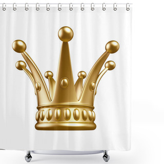 Personality  Crown Illustration  Shower Curtains