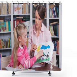 Personality  Child Psychologist Discusses Drawing A Little Girl Shower Curtains